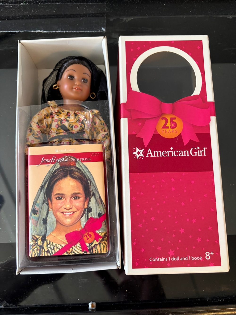 American Girl Josefina  25TH Anniversary  Mini Doll New In Box   Earrings